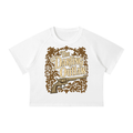 The Darling Applique raglan tee with antique-gold lettering and revolver artwork — product view 6