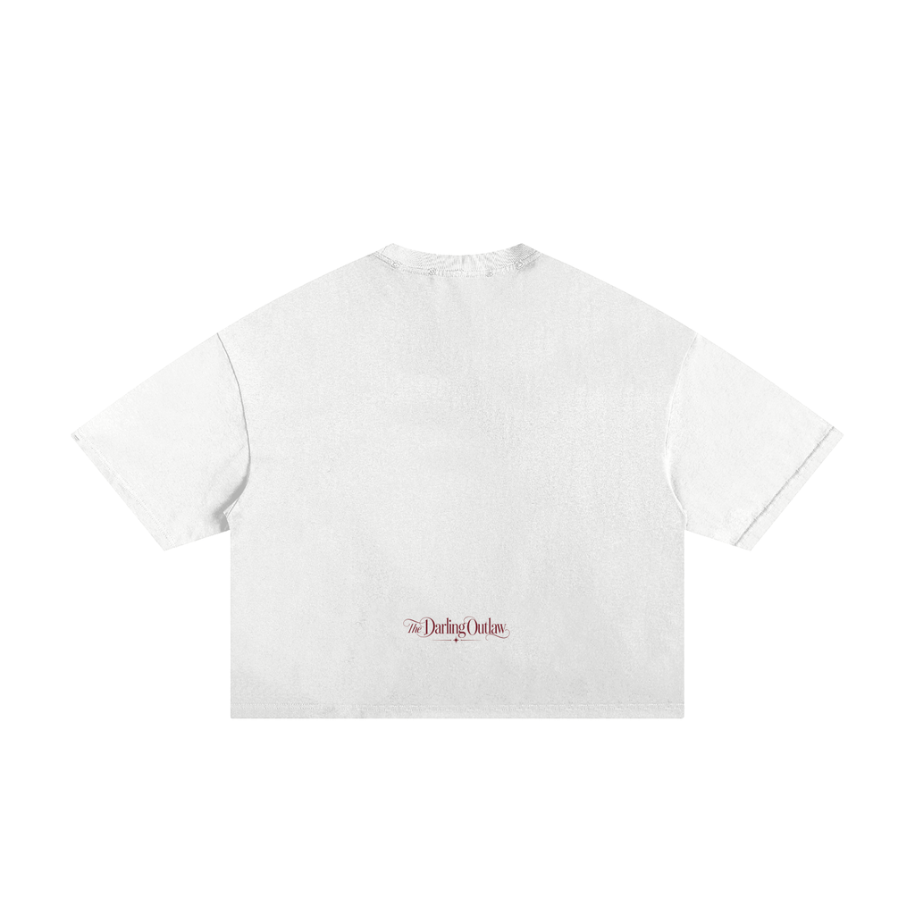Pretty & Pissed frayed graphic tee with leopard-print lettering — product view 7