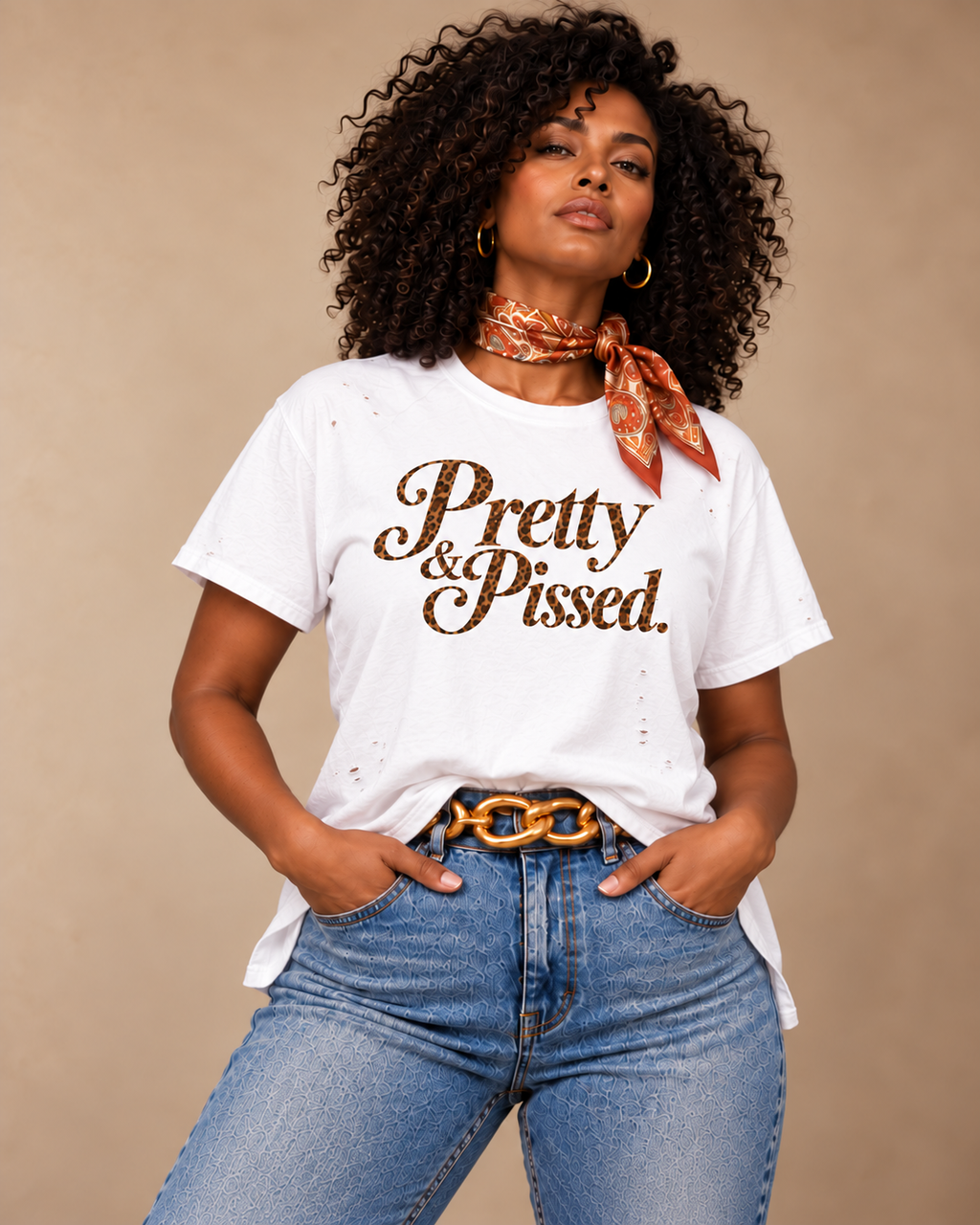 Pretty & Pissed frayed tee fashion styling