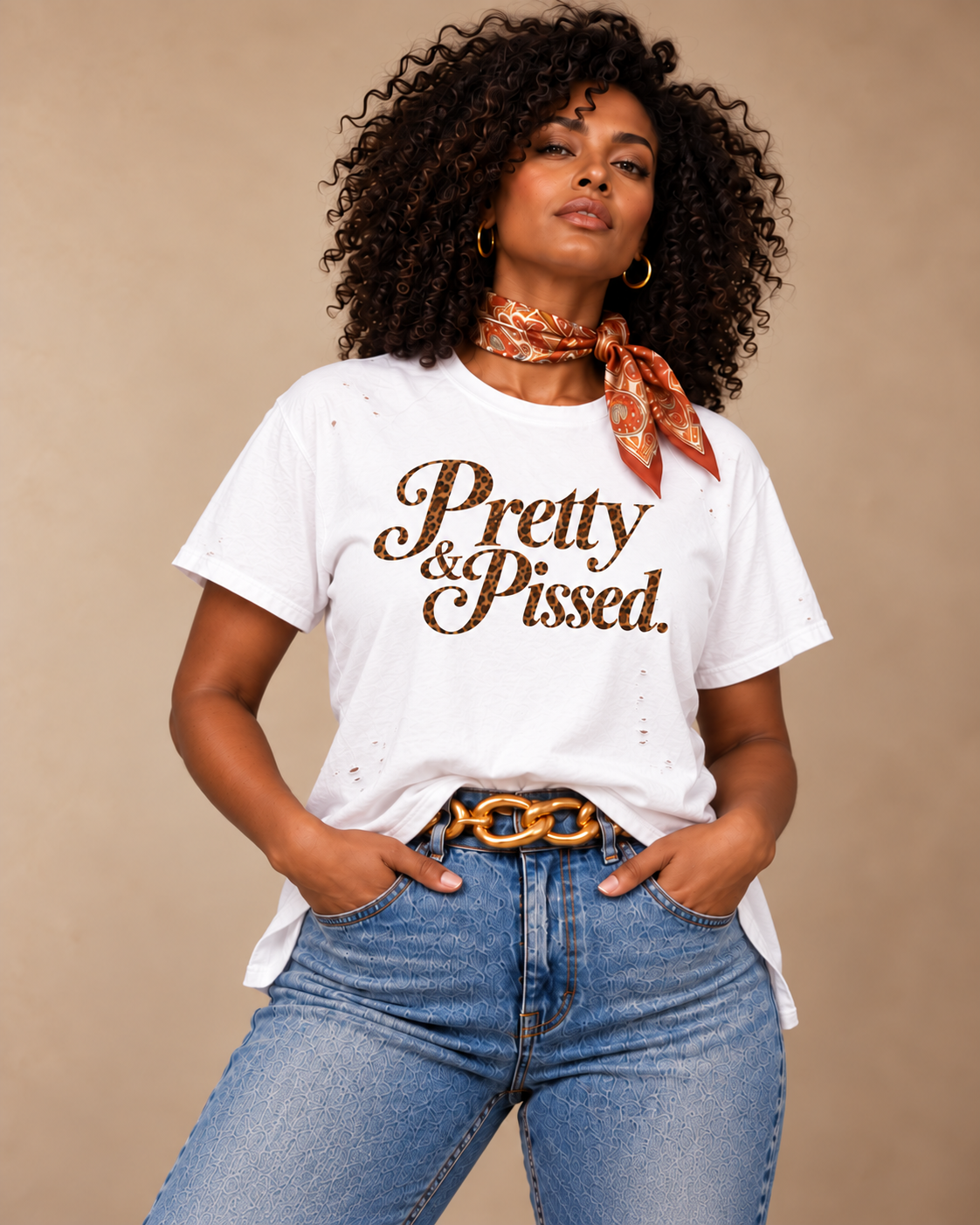 Pretty & Pissed frayed tee fashion styling